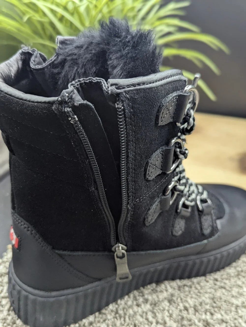 Pajar Cade Women's Size 7/7.5 Fur Lined Cold Weather Double Side Zip Boots